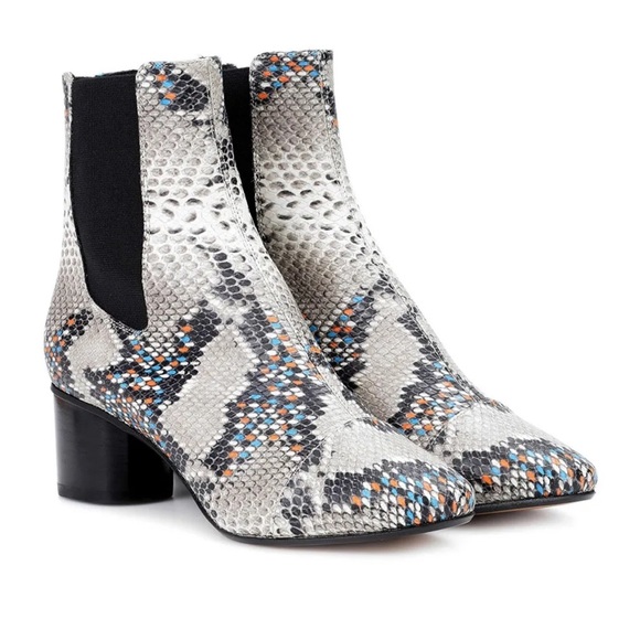 Isabel Marant / Danelya Exotic Print python ankle boots Booties 40 10 - Picture 1 of 8